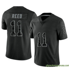 Mens Green Bay Packers Jayden Reed Black Game Reflective Gbp212 Jersey GBP387